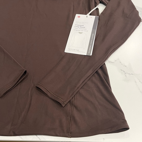 NWT Lululemon Wundermost Ultra-Soft Nulu Crewneck Long-Sleeve Shirt - Espresso - Picture 7 of 8